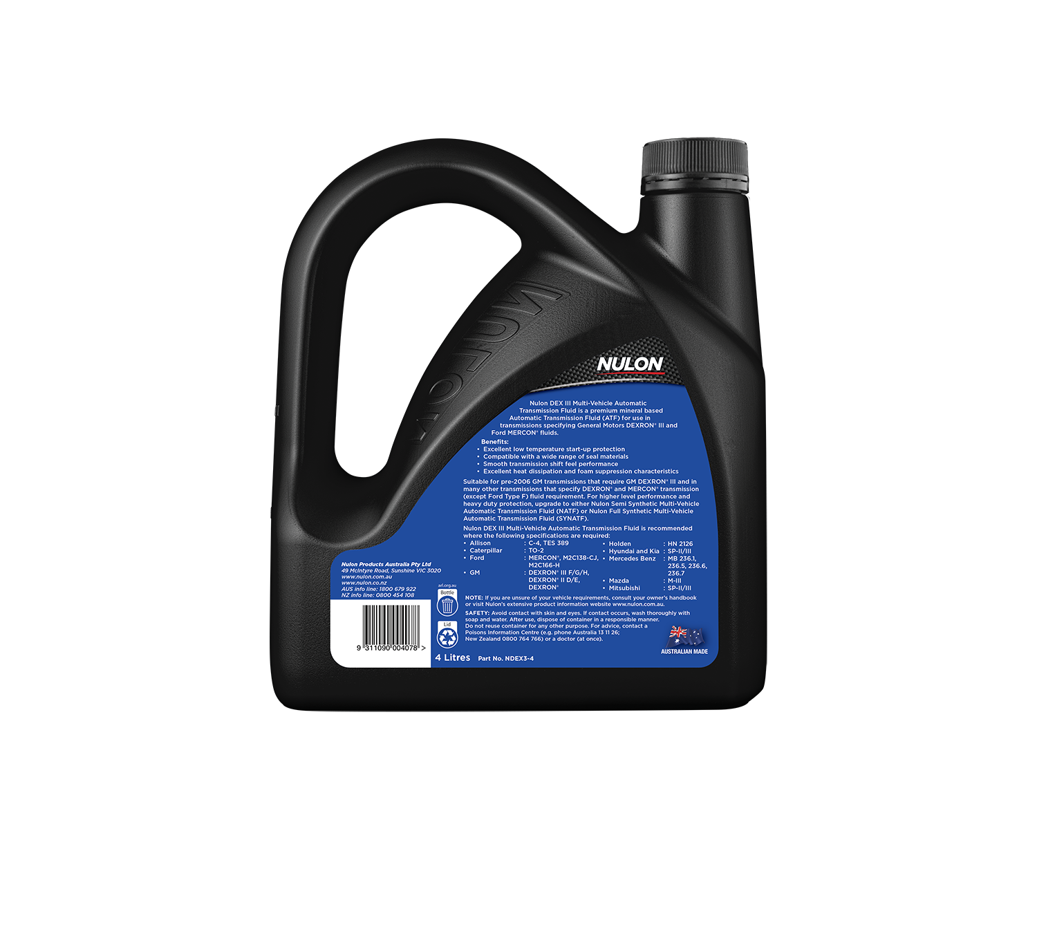 Premium Mineral Automatic Transmission Fluid (NDEX3)